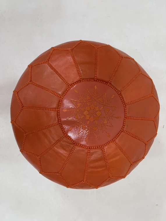 Moroccan ottoman pouf - Sunset Splendor