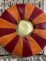 Moroccan ottoman pouf - Tangerine Touch