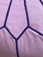 Moroccan ottoman pouf - Pink Glamour