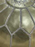 Moroccan ottoman pouf - Sable Splendor