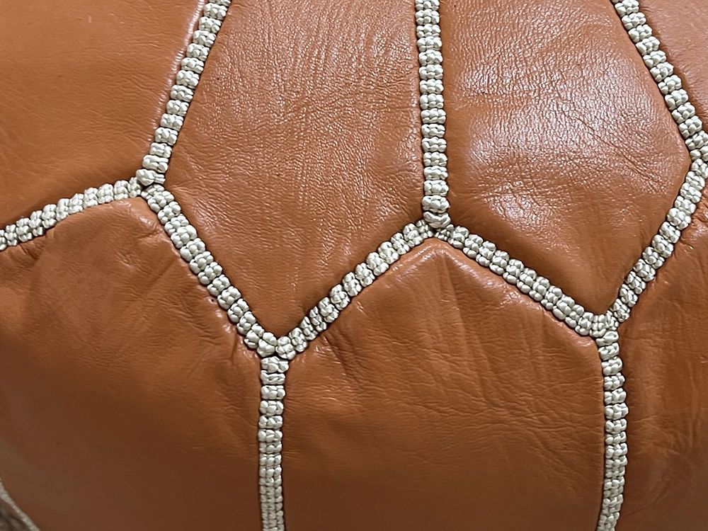 Moroccan ottoman pouf - Sun Baked