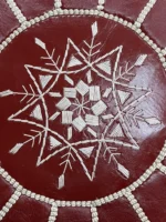 Moroccan ottoman pouf - Cinnamon Sensation