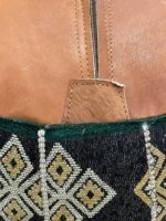 Moroccan ottoman pouf - Almond Cream