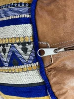 Moroccan ottoman pouf - Azure Oasis