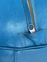 Moroccan ottoman pouf - Baby Blue