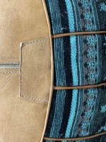 Moroccan ottoman pouf - Blue Lagoon