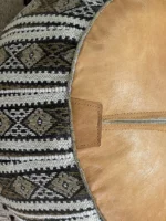 Moroccan ottoman pouf - Cookies and Cream