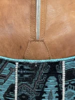 Moroccan ottoman pouf - Emotional Indigo Night