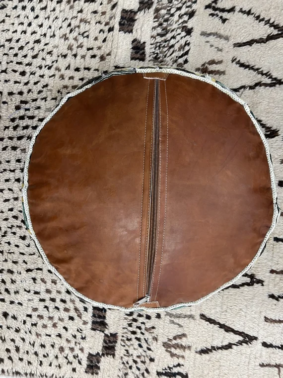 Moroccan ottoman pouf - Green Oasis