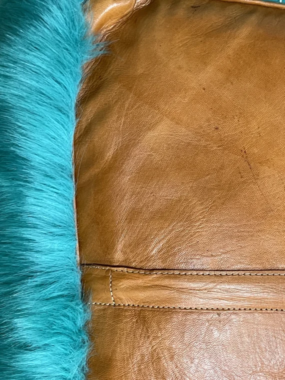 Moroccan ottoman pouf - Green Tea