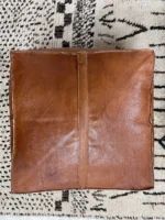 Moroccan ottoman pouf - Koutoubia Leather Ottoman
