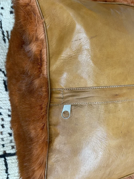 Moroccan ottoman pouf - Mocha Oasis