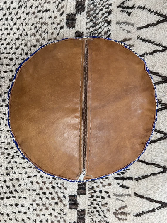Moroccan ottoman pouf - Navy Nights