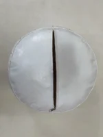 Moroccan ottoman pouf - Pearl Pewter