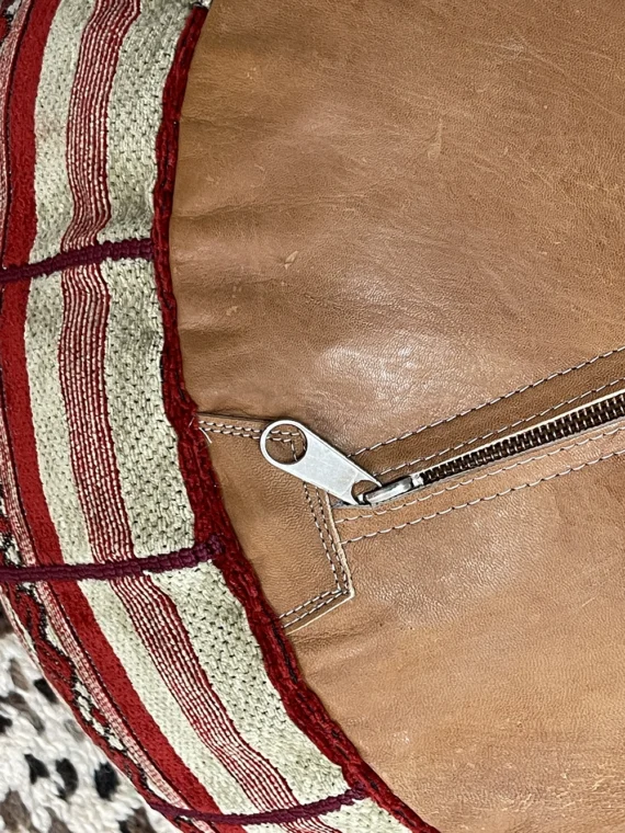 Moroccan ottoman pouf - Round  Bazaar