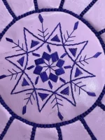 Moroccan ottoman pouf - Pink Glamour