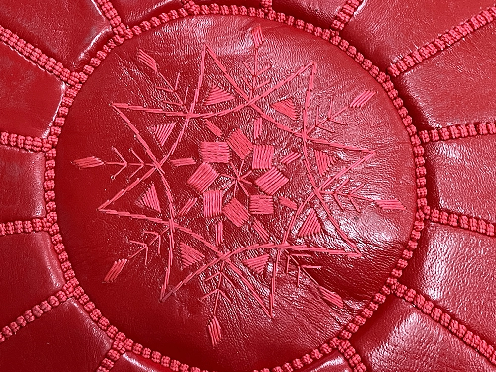 Moroccan ottoman pouf - Rustic Romance