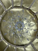 Moroccan ottoman pouf - Sable Splendor