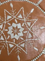 Moroccan ottoman pouf - Sun Baked