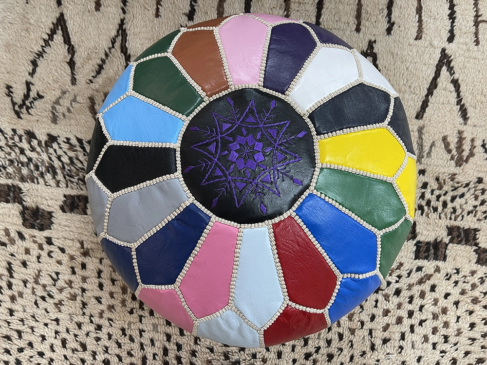 Moroccan ottoman pouf - Colorful Charisma