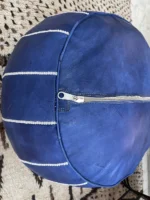 Moroccan ottoman pouf - Deep Blue