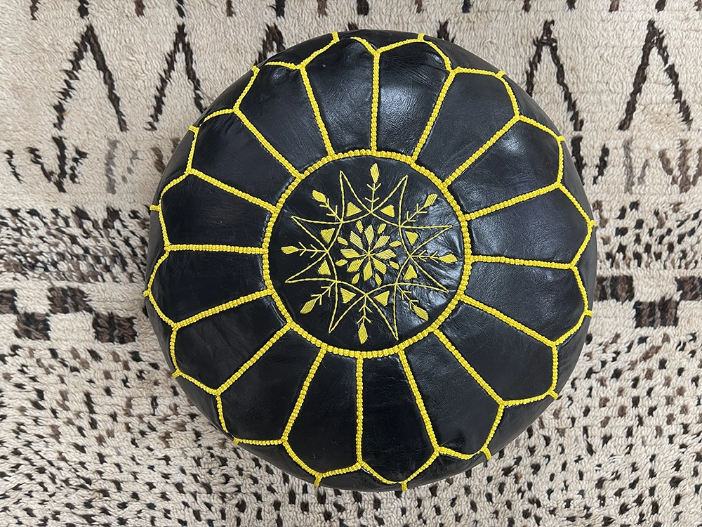 Moroccan ottoman pouf - Dusk Delight