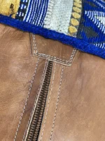 Moroccan ottoman pouf - Azure Oasis