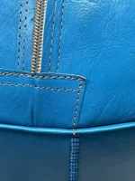 Moroccan ottoman pouf - Baby Blue