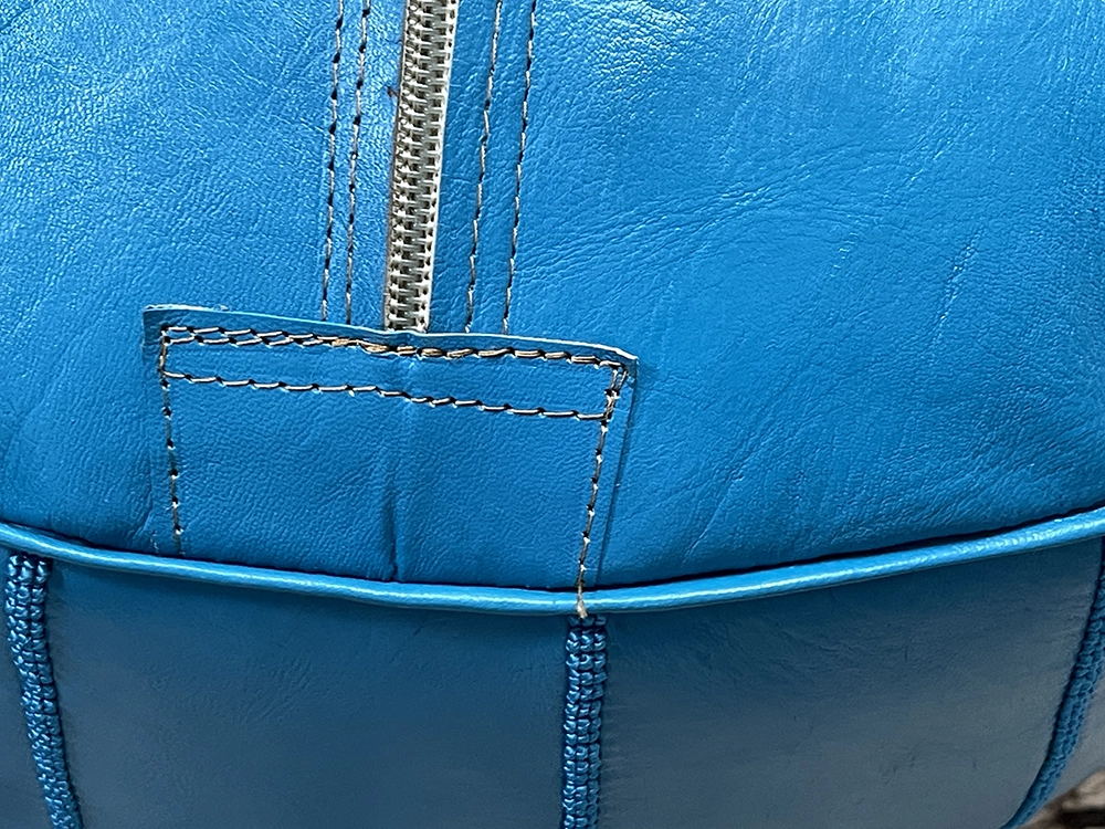 Moroccan ottoman pouf - Baby Blue