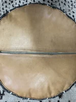 Moroccan ottoman pouf - Charcoal Premium