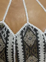 Moroccan ottoman pouf - Cookies and Cream