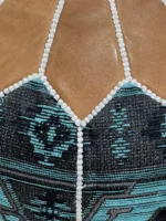 Moroccan ottoman pouf - Emotional Indigo Night