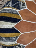 Moroccan ottoman pouf - Golden Hour