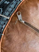 Moroccan ottoman pouf - Indigo Zenith