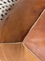 Moroccan ottoman pouf - Koutoubia Leather Ottoman