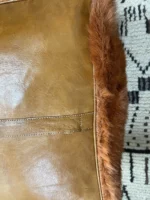 Moroccan ottoman pouf - Mocha Oasis