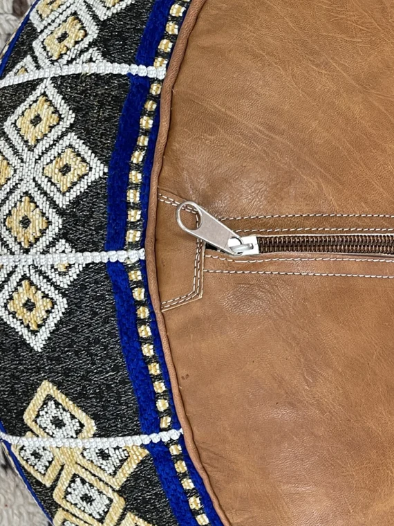 Moroccan ottoman pouf - Navy Nights