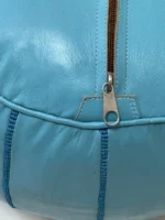 Moroccan ottoman pouf - Steel Blue Serenity