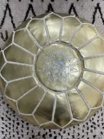 Moroccan ottoman pouf - Sable Splendor