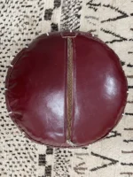 Moroccan ottoman pouf - Burgundy Radiance