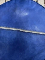 Moroccan ottoman pouf - Deep Blue