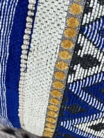 Moroccan ottoman pouf - Azure Oasis