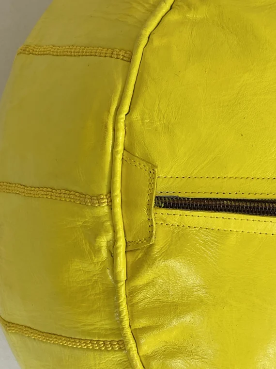 Moroccan ottoman pouf - Banana Glow