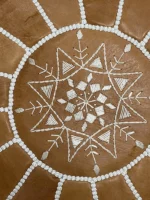 Moroccan ottoman pouf - Emotional Indigo Night