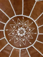 Moroccan ottoman pouf - Golden Hour