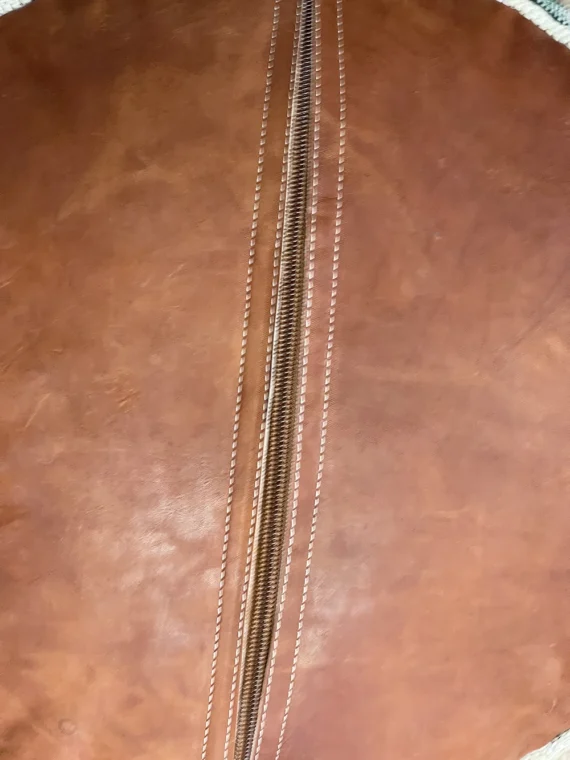 Moroccan ottoman pouf - Green Oasis