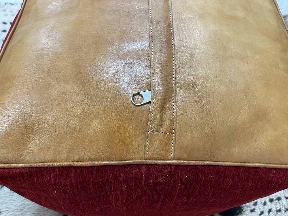 Moroccan ottoman pouf - Red Classic