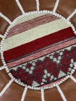Moroccan ottoman pouf - Red Velvet Rapture
