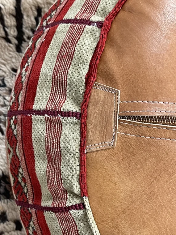 Moroccan ottoman pouf - Round  Bazaar