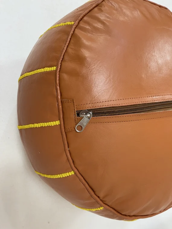 Moroccan ottoman pouf - Saffron Surprise